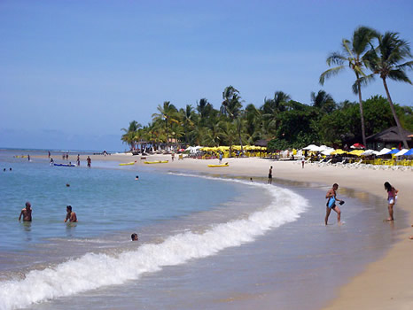 playa principal de Coroa Vermelha lado sur